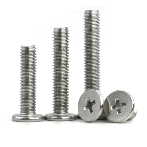 Pro Grade Ultra Thin 304 Stainless Steel Cross Head Bolts Set With M1.4 M1.6 M2 M2.5 M3 M4 M5 M6 M8 Sizes Low Profile Flat Head