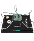 Pro Grade Third Hand Soldering Station With Five Flexible Arms And Large 15.7 X 11.2 Inch Base for electronics repair