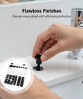 Get The Best 125 Pcs Black Silicone Plugs For Round Holes And Snap Locking Rubber Stopper Kit With 8 Assorted Sizes From 0.2 Inches Up To 1 Inch Plus A Free Storage Case For Serious Protection Against Leaks And Scratches installed in sink hole