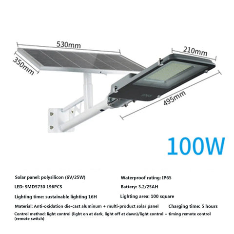 Hella Bright Solar Security Lights Outdoor With Reliable Motion Sensor Technology And IP65 Waterproof Build Perfect For Yard Garage Driveway Featuring 300W Equivalent Kickass Flood Lighting, side view showing solar panel and light dimensions.