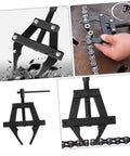 No Fuss Heavy Duty Motorcycle Chain Tensioner And Adjuster Tool Crafted From Solid Steel for quick bike tuning in action.
