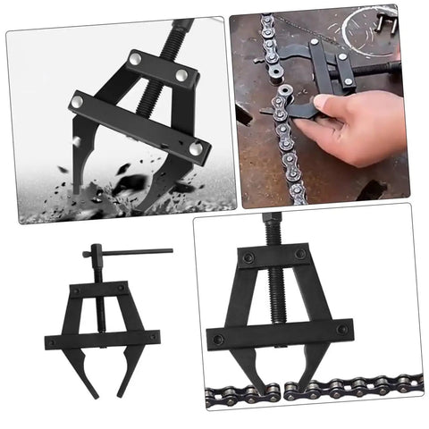 No Fuss Heavy Duty Motorcycle Chain Tensioner And Adjuster Tool Crafted From Solid Steel for quick bike tuning in action.