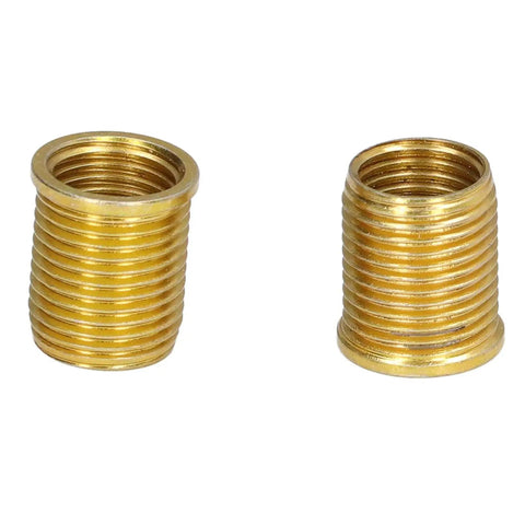 Stainless steel inserts from Pro Grade Spark Plug Thread Repair Kit For Automotive Engines With M12x1.25 And M14x1.25 High Speed Steel Tap And Stainless Inserts DIY Ready Heavy Duty Galvanized Long Lasting Engine Thread Repair, close-up view, showing thread detail and durability.