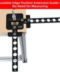 Portable Drill Guide For Three Quarter Inch Workbench Dog Holes Pro Grade Drill Template MFT Table Showing Installed