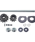 Silver Galvanized Jackshaft Kit For Go Karts And Mini Bikes Five Eighths Inch By Ten Inch Shafts Compatible With 35 Chain