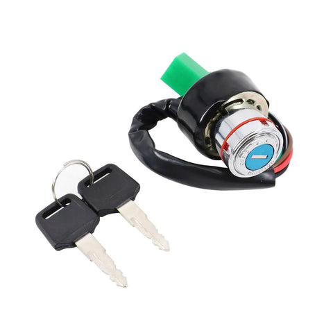 Universal Motorcycle Ignition Switch Lock Key Kit For Dirt Bikes, ATVs, And UTVs, 6 Wire Electric Starter Switch Replacement