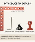 90 Degree Cabinet Clamp Set 5.5 By 5.5 Inch Aluminum Right Angle Corner Clamps Components Displayed On Table