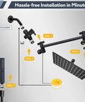 8 Inch Rain Shower Head With 2 In 1 Handheld Sprayer, High Pressure Rainfall Shower Combo easy install guide
