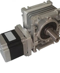 Heavy Duty Nema23 Stepper Motor Worm Gearbox Reducer with aluminum casing for robotics and automation.