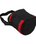 Rugged Heavy Duty Telescope Equipment Storage Bag With Protective Padding And Oxford Cloth Durable Travel Case, black with red accents