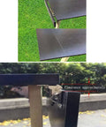 No Sweat Heavy Duty Foldable Support Brackets With Self Locking Hinges For DIY Workbenches And Furniture Legs Black Corner Braces on picnic table.