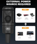 Gold 26mm Large Diaphragm Condenser Microphone Kit With Cardioid Capsule setup steps for streaming and recording