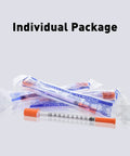 Individual package of 1cc 30G Syringe With Five Sixteenth Inch Needle, Individually Wrapped Pack Of 20 For Medical Use