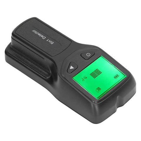 TOPINCN Stud Finder Wall Scanner 5 in 1 Ac Wire Metal Detection (Black) showing a green display and control buttons.