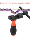 Comprehensive Bicycle Chain Breaker Tool Kit For Road And Mountain Bikes Universal Chain Tool For 1 To 12 Speed And Single Speed Setups Includes On The Go Removal Tool And Maintenance Essentials displaying chain alignment tool for 1-12 speed chains