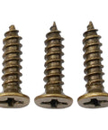 Close-up of screws included with Magnetic Door Catch Zinc Alloy With Super Strong Hold For Cabinets Cupboards Closets Wardrobes And Sliding Doors