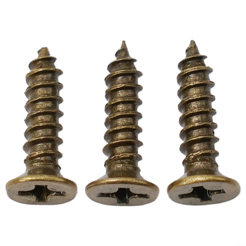 Close-up of screws included with Magnetic Door Catch Zinc Alloy With Super Strong Hold For Cabinets Cupboards Closets Wardrobes And Sliding Doors