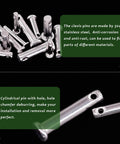 Clevis Pin Assortment Kit For Quick Fixes 96Pcs 304 Stainless Steel Clevis Pins in 12 Metric Sizes M3 to M5 single hole pins