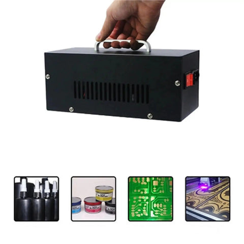 Top Notch Led Uv Curing Light At 8000W Powers Through Resin Hardening And Pcb Repair Without Cooking Prints Featuring Zero Heat Design For Sla Dlp 3d Printers And Real Deal Diy Builders Who Want Slick Results, shown from a side angle while being held.