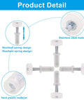 Four Piece Bi Fold Door Top Roller Guide Wheel And Pivot Repair Kit showing stainless steel and plastic components.
