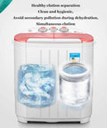 No Sweat Portable Washing Machine 3.6 Kg Double Barrel Automatic Laundry Cleaner showing water and inner tub design for efficient cleaning.