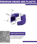Purple Bumper Tow Hook Covers Set Two Pack Compatible With 2007 To 2018 Jeep Wrangler JK JKU And 2018 To 2026 JL JLU And Jeep Gladiator JT Exterior Accessories That Look Real Cool, dimensions and ABS material shown.