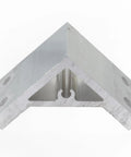 Heavy Duty 90 Degree Aluminum Corner Bracket Joint Fastener For 2020 Profile L Shape Connector Silver Finish, angled view