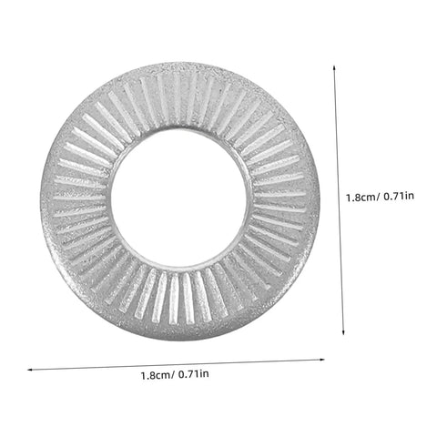 M6 Conical Knurled Spring Washers 40 Pack Heavy Duty 304 Stainless Steel High Grip Lock Washers flat washer with embossed surface.