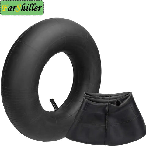 Heavy Duty 16x6.50-8 And 16x7.50-8 Inner Tube With Straight Valve Stem for lawn mowers and carts next to folded tube
