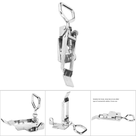 Over Center Latches With Adjustable Triangular Clamp Toggle For Doors, Toolboxes, Lockers, And Commercial Vehicles in stainless steel
