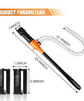 No Sweat Durable Heavy Duty Portable Battery Powered Fuel Siphon Pump For Gas Diesel Water Transfer 2.2 Gpm Flow Rate with battery dimensions.