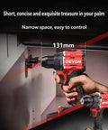 Badass Cordless Impact Drill 20V Brushless Motor 55Nm Torque Dual Speed Control 10Mm Keyless Chuck Comes Loaded With Two 5.0Ah Batteries For No Sweat Builds in hand, compact design for tight spaces.