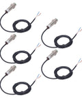 Inductive Proximity Switch Kit With 10mm Sensing Distance 2 Wire Normally Open IP65 Proximity Sensor For AC DC 0 To 250V 150Hz 400mA Output Rock Solid ABS And Aluminum Alloy Housing Easy Mount, 5-pack