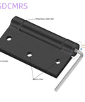3.5 Inch Self Closing Stainless Steel Door Hinges Beefy Heavy Duty Spring Loaded Auto Close With Square Corner Matte Black Finish