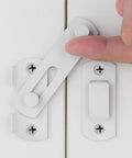 4 Pack Matte White Stainless Steel Barn Door Latches 2.75 Inch By 2.02 Inch Sliding Gate Lock Bi Fold Door Latch for easy installation