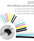 Twenty Pack Reusable Cable Organizer Ties For Earbuds Headphones Chargers And Cables 3 Sizes Assorted Colors Set No Fuss Quick Fasten Minimal Tangle