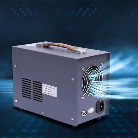 Back view of Ultrasonic Plastic Welder 28KHz 700W with fan and handle for on-the-go repairs and fabrication