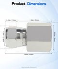 3/8 Inch NPTF Female To 3/8 Inch JIC 37 Degree Swivel Pipe Adapter Fitting For Hydraulic Systems 6506-06-06 2 Pack size dimensions