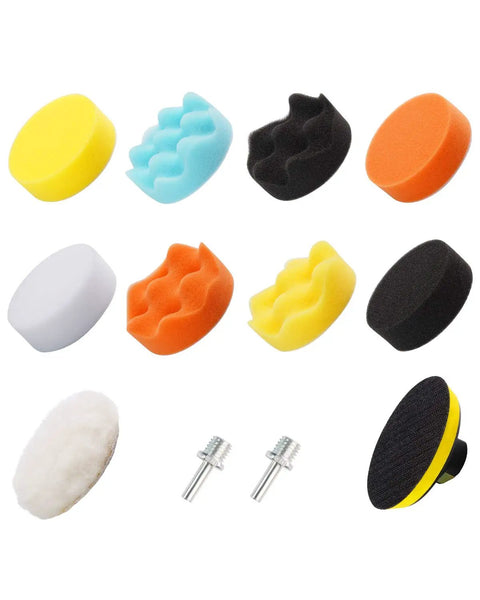 Pro Grade 22 Piece Drill Buffing Pads Kit For Car Polishing Smoothing And Waxing With 16 Foam 3 Inch Pads 2 Wool Buffers