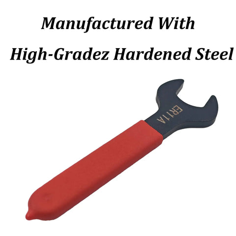 ER11A Collet Chuck Wrench 17Mm Professional Spanner with red non-slip handle and durable hardened steel construction