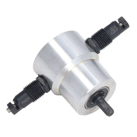 Heavy Duty Pro Grade Double Head Sheet Metal Nibbler Drill Attachment Kit, aluminum body for cutting stainless steel and copper plates.