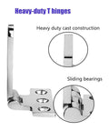 Beefy Stainless Steel Gate Hinges With Sealed Bearings For Marine Use Heavy Duty T Hinge With Screws Ultra Smooth Quiet Swing