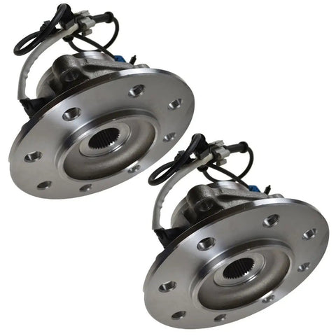 Front End Steering And Suspension Kit With Ball Joints, Tie Rods, And Wheel Hubs For Chevy GMC K1500 K2500 K3500 1995-2000, 12 Piece Upgrade With Inner/Outer Tie Rods, Sleeves, And Bearings, two wheel hubs
