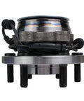 Side view of Front Wheel Hub And Bearing Assembly 515064 for 2WD Nissan Frontier 2005-2018, 6 lug with ABS, showing bolts and wiring.