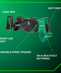 18V Cordless Reciprocating Saw With Orbital Cut Mode Beast Mode Power 3000 SPM LED Light Tool Body Only
