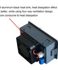 Discharge Capacity Tester For Lithium Ion Batteries, 25W Adjustable Load Module, 5 To 30V Constant Current, Real Time Voltage Current And Power Readouts With Ah And Discharge Time Logging, Ideal For RC LiPo And Power Bank Analysis black aluminum heat sink with cooling fan