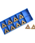 Indexable Carbide Turning Inserts TNMG160404R-ES TNMG331 For Lathe Tools Semi Finishing And Finishing, 10 Pack in blue tray
