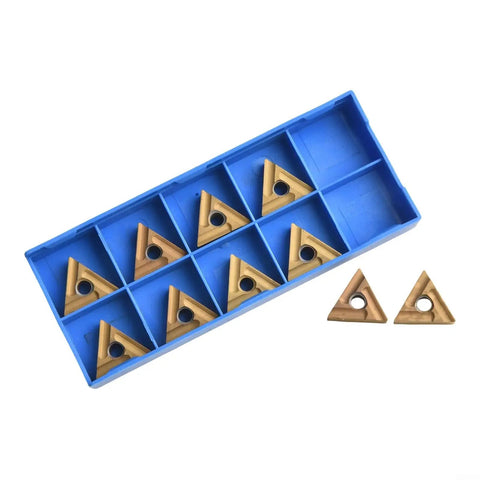 Indexable Carbide Turning Inserts TNMG160404R-ES TNMG331 For Lathe Tools Semi Finishing And Finishing, 10 Pack in blue tray