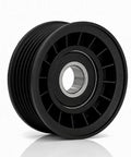Top Tier Belt Idler Pulley 38009 Tensioner For Chevy Silverado GMC Savana Dodge Dakota Replaces 12552360 OEM Fit Steel Bearing Auto Parts, black steel pulley