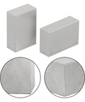 Front and side views of two silver metal precision blocks, 1x2x3 in, no holes for machinist layouts.